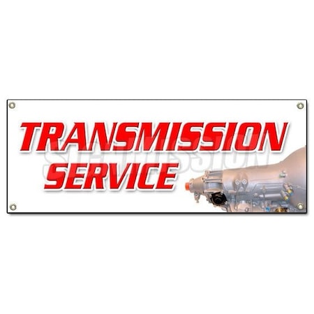 Signmission TRANSMISSION SERVICE BANNER SIGN tranny repair auto car service mechanic B-Transmission Service
